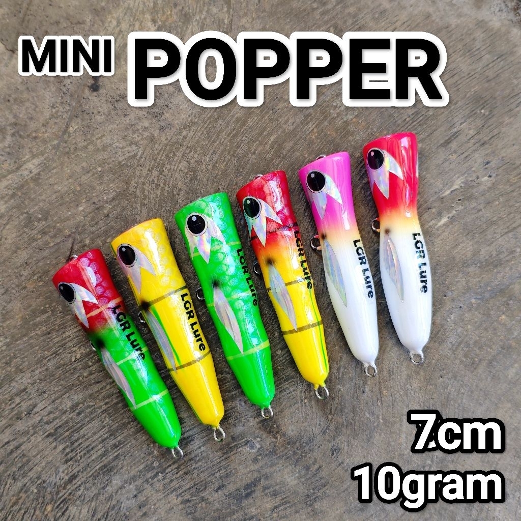 umpan MINI POPPER HANDMADE bahan kayu 10gram