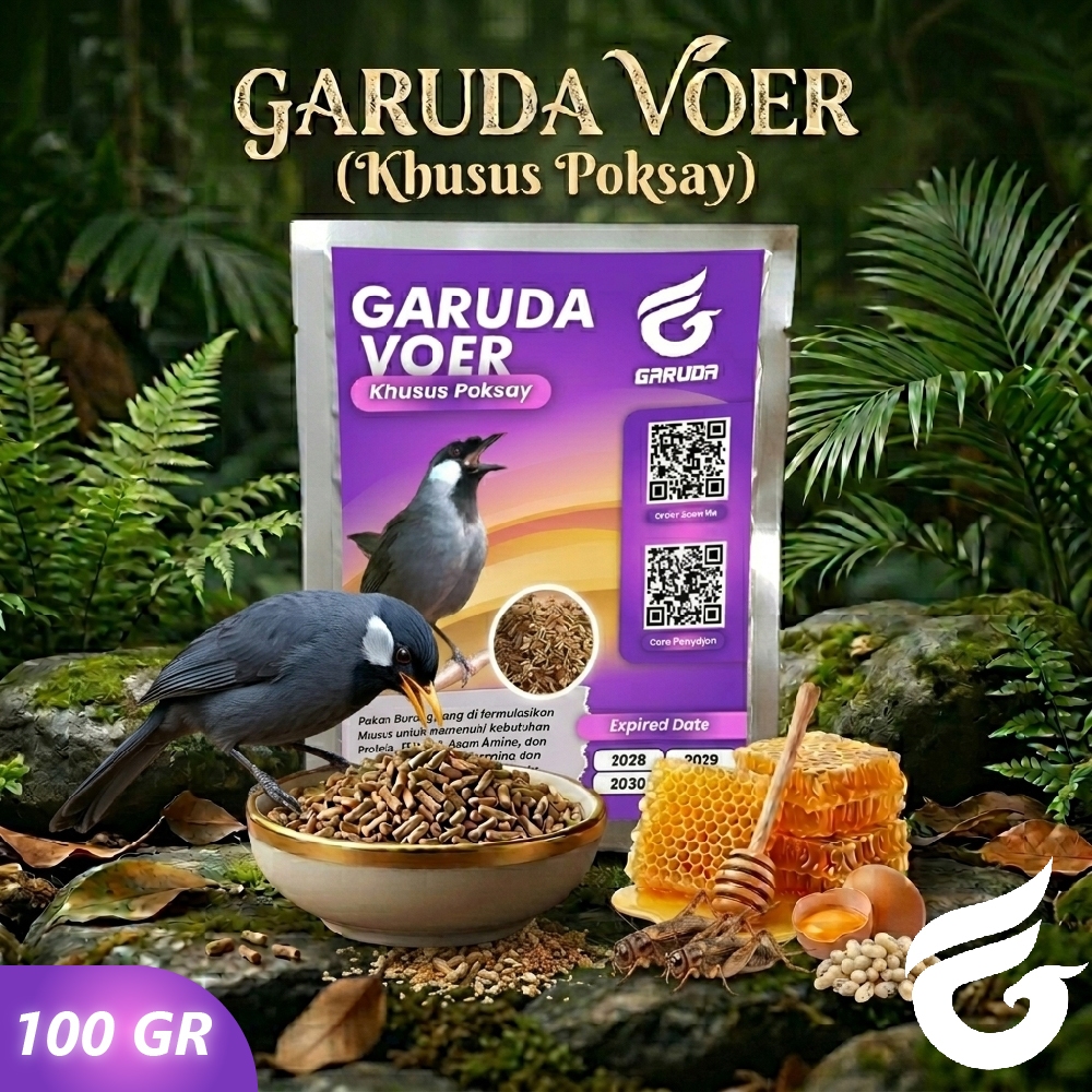 VOER BURUNG POKSAY | VOER HARIAN | VOER NUTRISI KOMPLIT | GARUDA VOER HARIAN KHUSUS POKSAY | GARUDA 