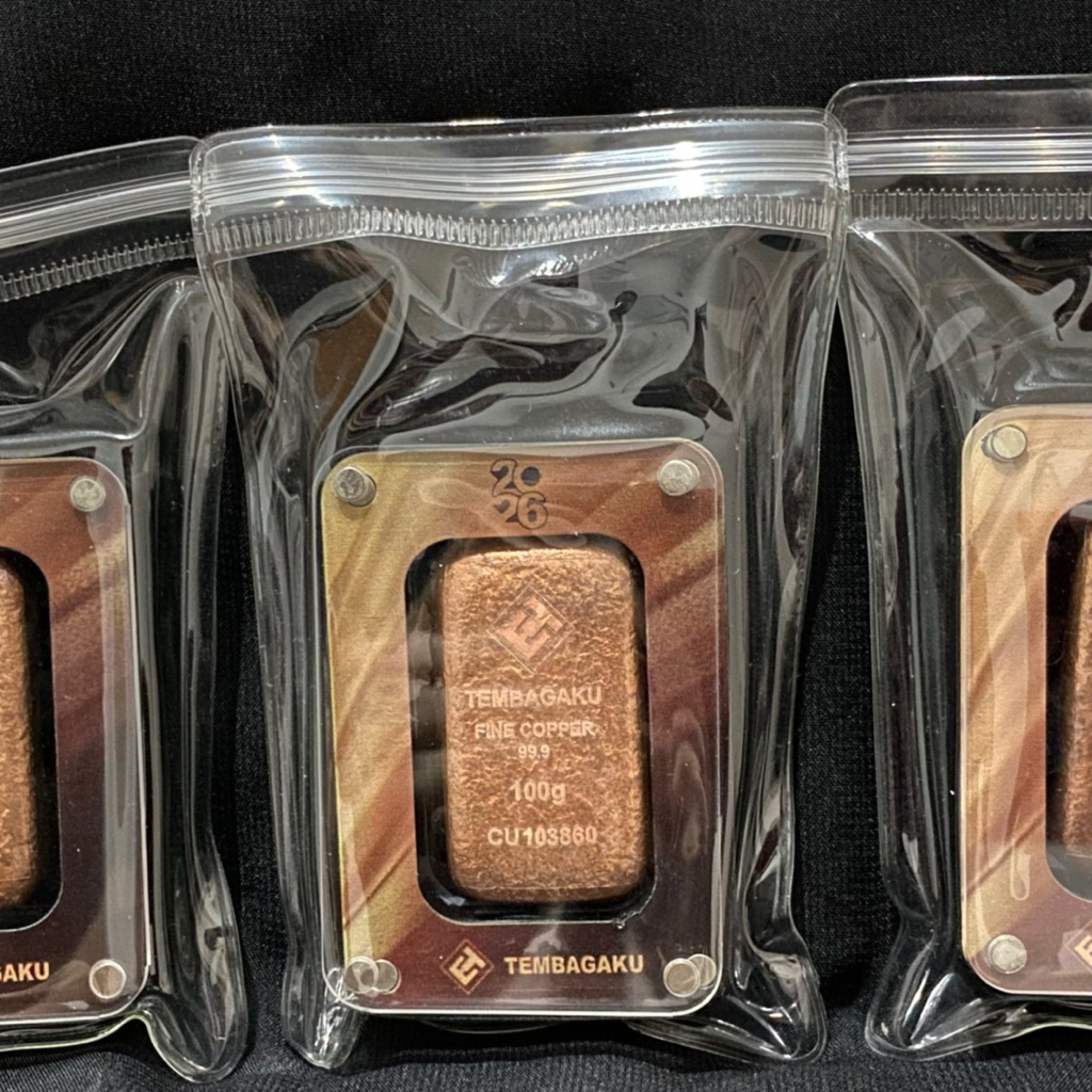 TEMBAGAKU FINE COPPER 100g BATANG CAST BAR TEMBAGA BATANGAN 99,9 MURNI