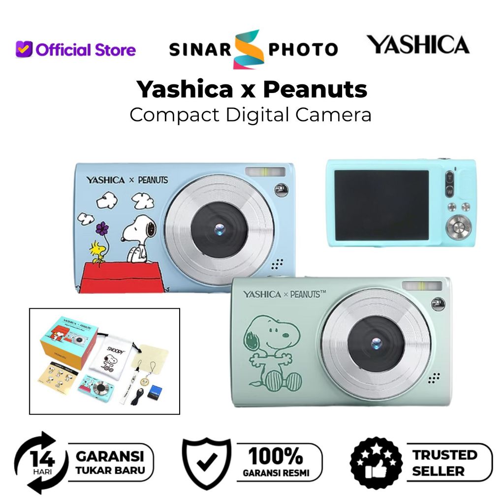 Yashica x Peanuts Compact Digital Camera-Yashica Peanuts Kamera digital pocket Original