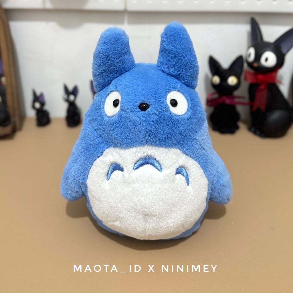 Boneka Totoro Biru Bordir / Blue Totoro Plush Studio Ghibli
