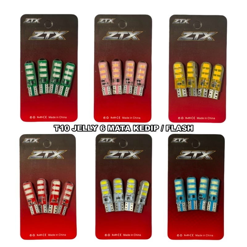 Harga 4 pcs T10 Sen jelly kedip 6 Led Mata Motor Mobil Sein Senja T10 Kedip