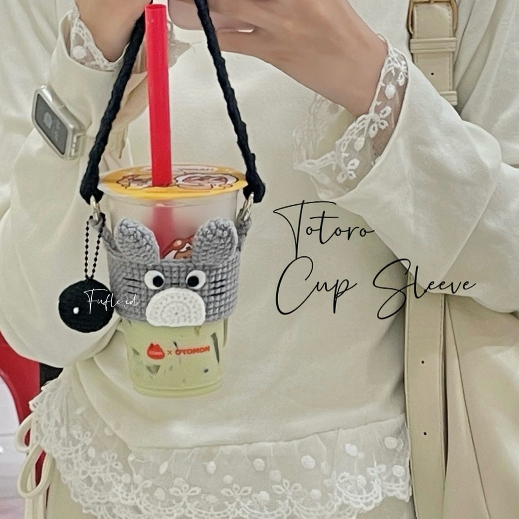 (Bisa Custom) Totoro Cup Sleeve Crochet | Cup Sleeve Rajut