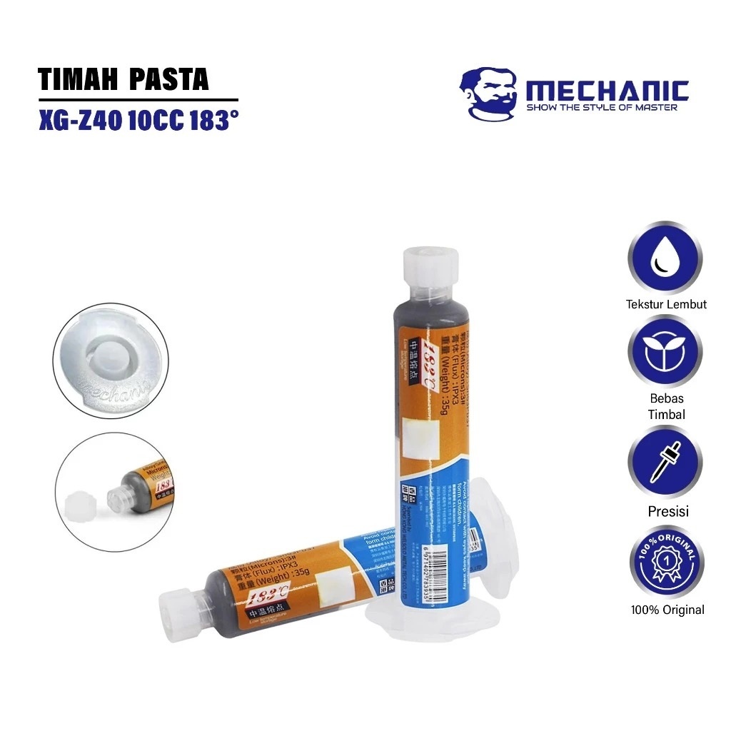 Mechanic XG-Z40 Solder Timah Pasta Cair Suntik Solder Tin Paste Hot Air Uap Soldering IC SMD PCB LED