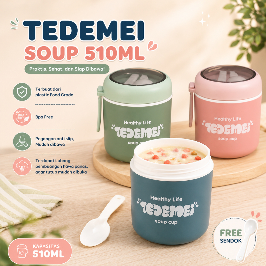 Tempat Sup / Soup Cup Tedemei 510ml