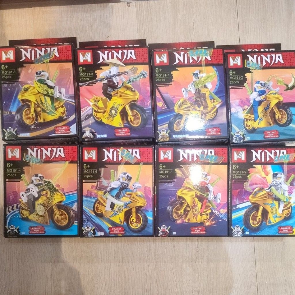 mini figur ninja go figura mini balok susun ninja balok ninja motor dragon ninja game animasi Mainan