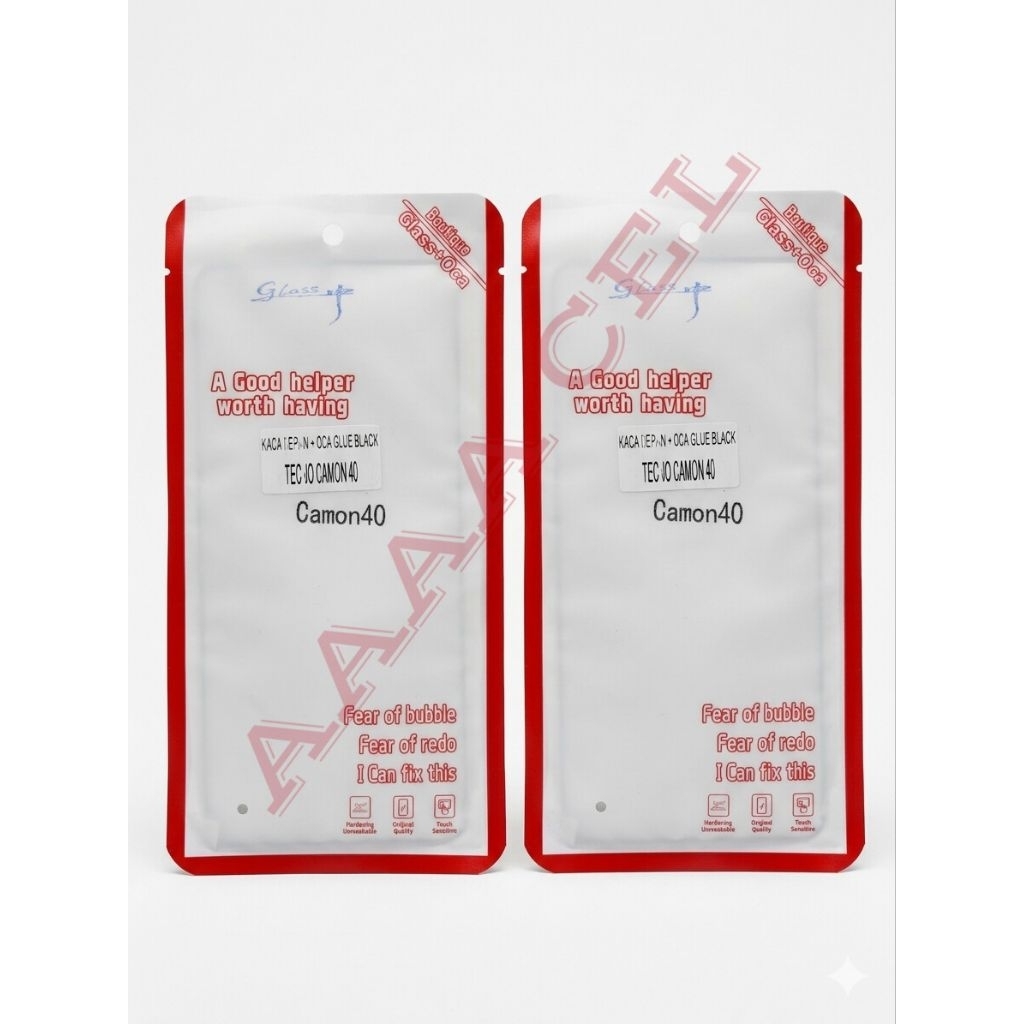 KACA GLASS LCD PLUS LEM OCA FOR TECNO CAMON 40