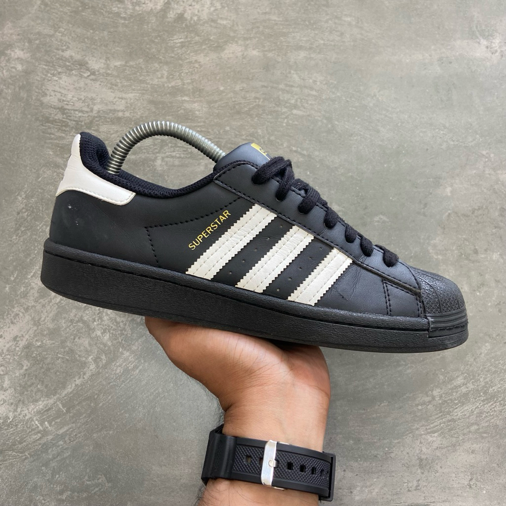 [Size 40] Adidas Superstar ‘Core Black White’ Leather (EG4959) Second Original Kondisi Mulus No Minu