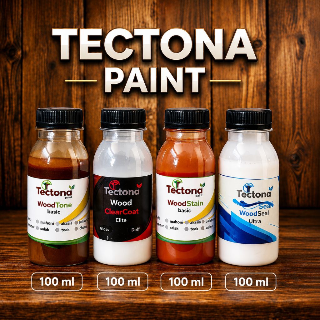 Woodcoat Pelapis Kayu Waterbased 100 ml Glossy/Doff | Clear Coat | Top Coat | Vernis Furniture & Ker