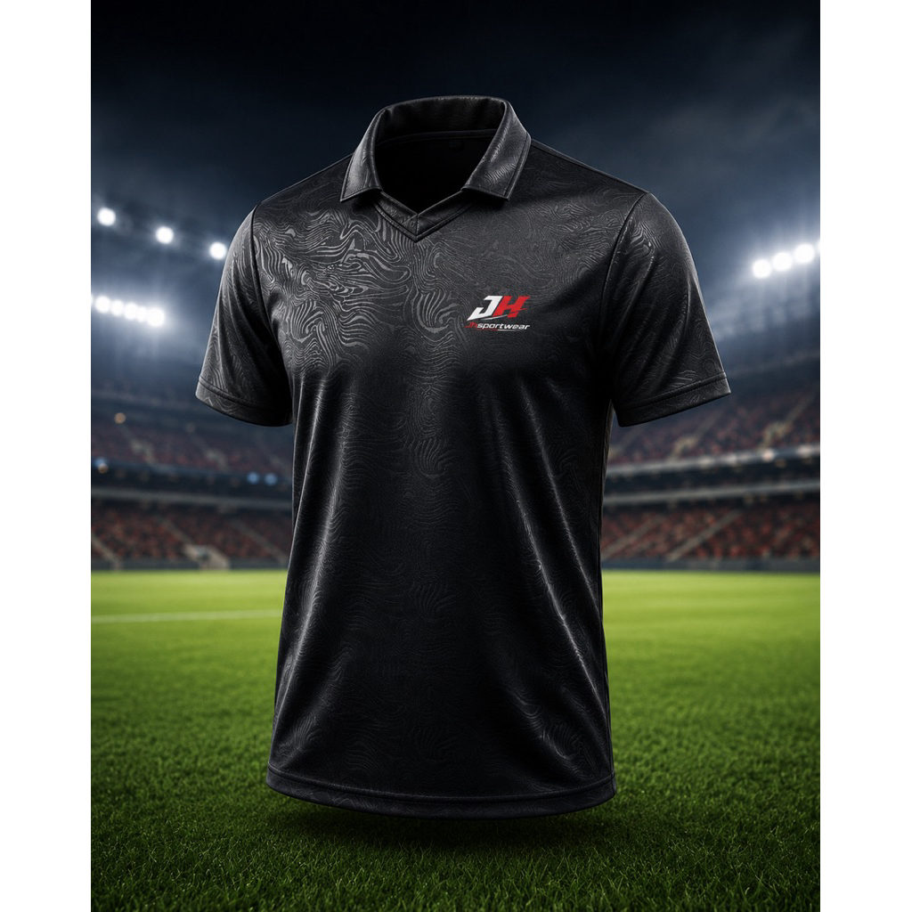 Jhsportwear Jersey Basic Dryfit Embos Topo / Edge Series Hitam