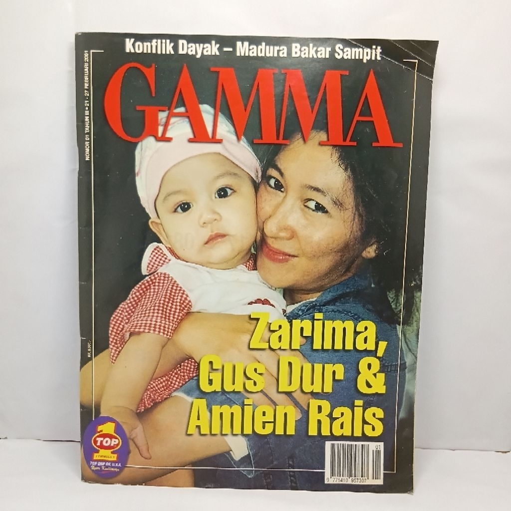 MAJALAH GAMMA 2001 ZARINA, GUS DUR & AMIEN RAIS