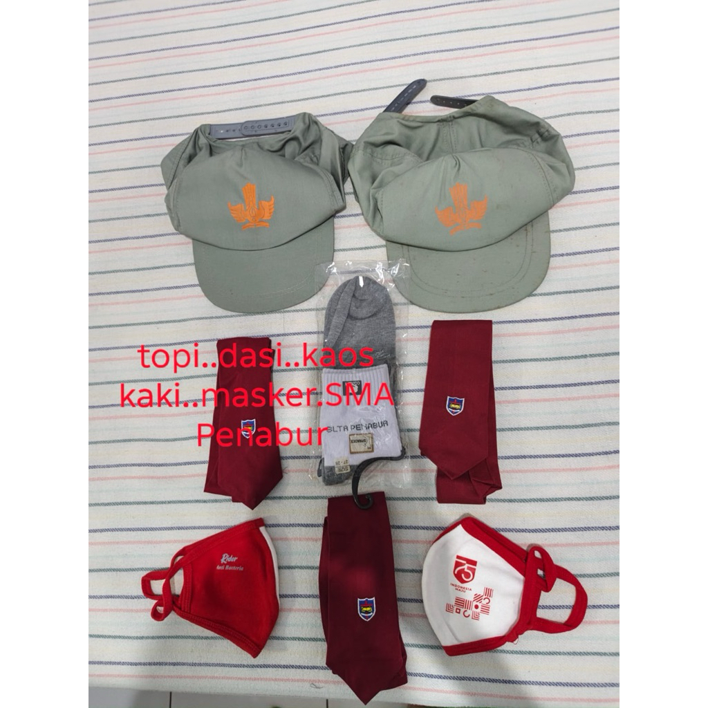 AKSESORIS TOPI DASI KAOS KAKI SMAK PENABUR JUAL MURAH