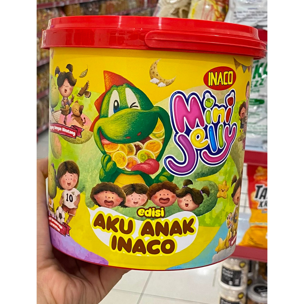 Inaco Mini Jelly 750gr |Inaco Jelly Bucket Ember |Agar - Agar Manis Rasa Lezat Higienis| Camilan Seh