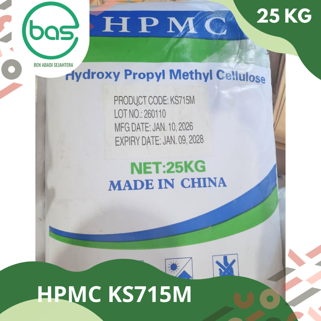 HPMC (Hydroxy  Propyl Methyl Cellulose) KEMASAN SAK 25 KG