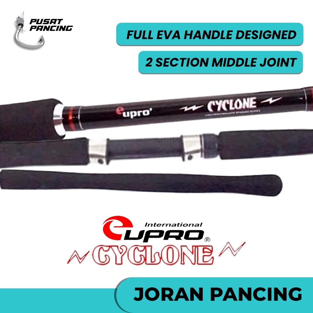 PUSATPANCING5 - Joran Pancing Spinning Eupro Cyclone 180cm - 360cm Carbon Cocok Untuk Kolam Kali Sun