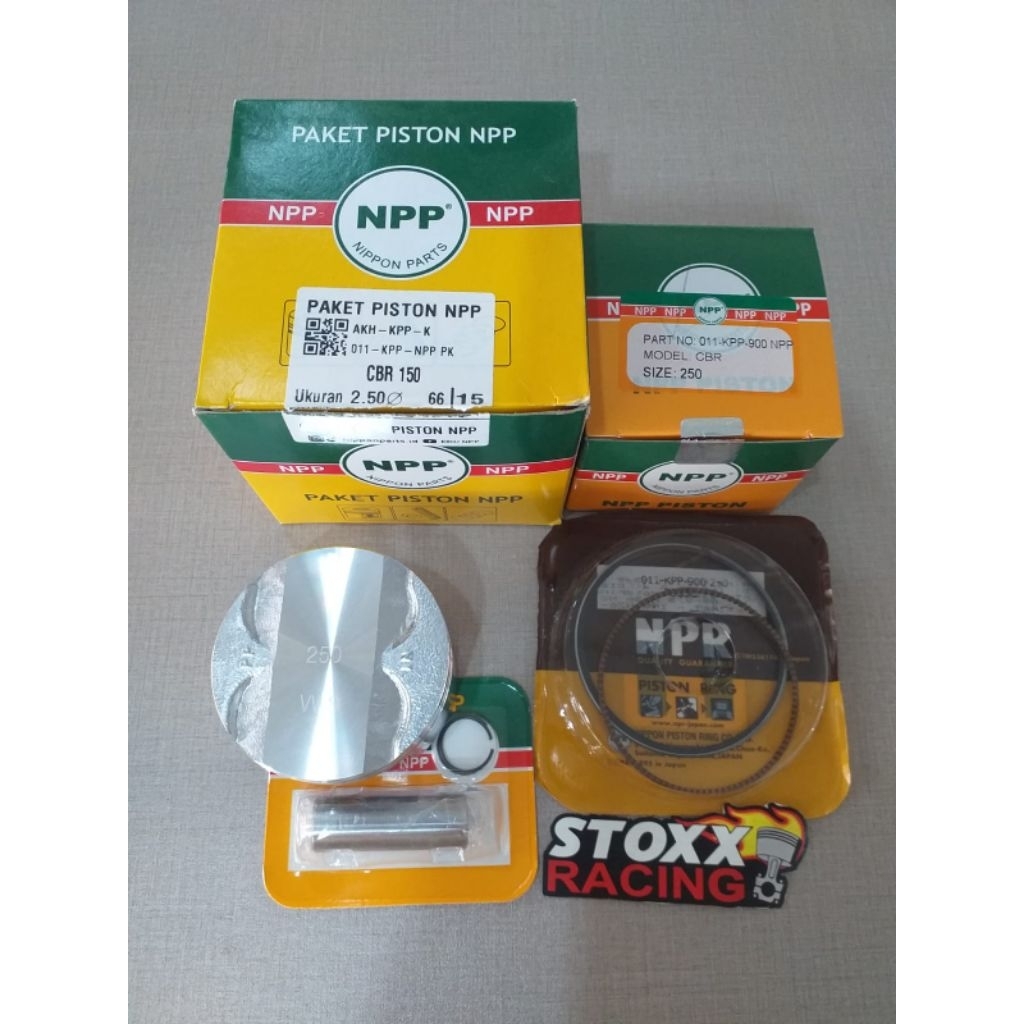 PISTON KIT NPP CBR 150 66 66.5 67 67.5 PEN 15 seher pin