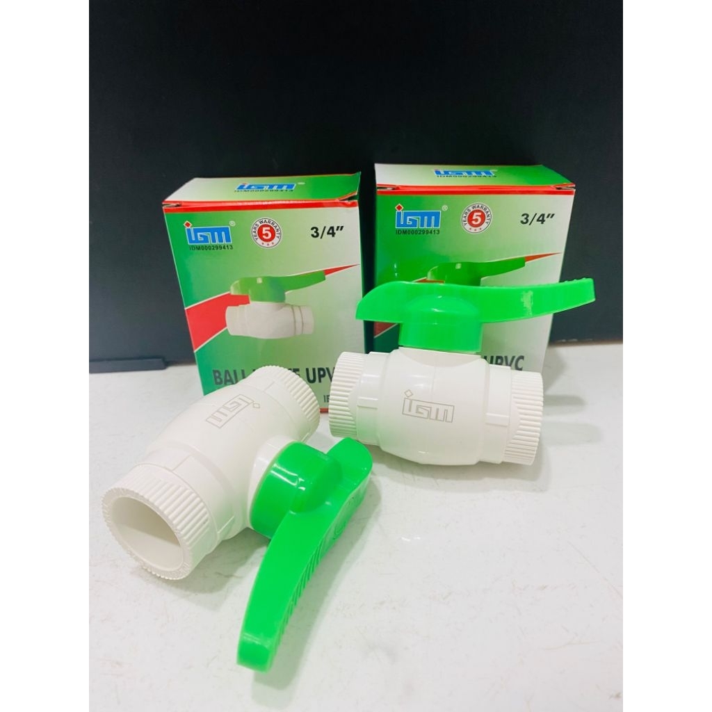 BALL VALVE PVC UPVC IGM 1" INCH / STOP KRAN PVC PUTIH / BALLVALVE PVC 1" INCH IGM