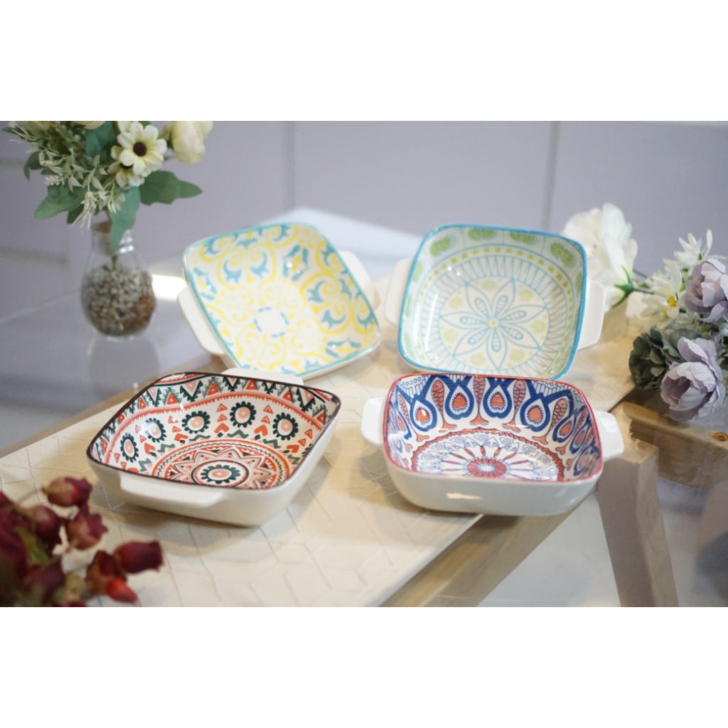[X27-20] Basi KP Segi 8" Motif/Keramik/Basi aesthetic/Basi cantik/Basi warna