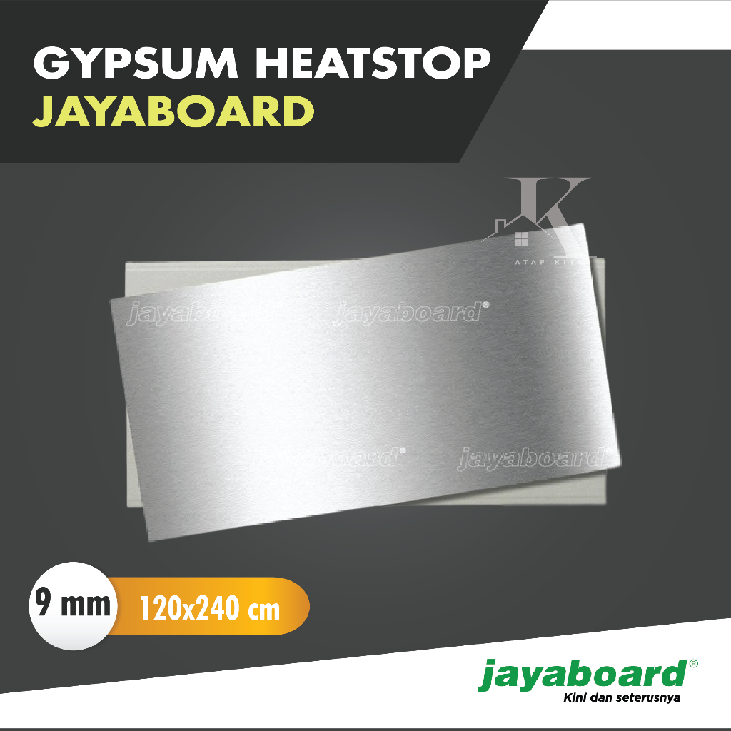 Gypsum Heatstop 9mm / Gipsum Heatstop / Gipsum Anti Panas / Jaya Board