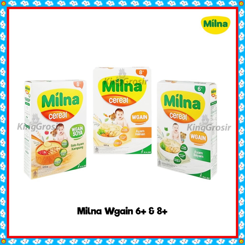 Milna Wgain 6+ 8+ / Bubur Bayi 6-12 Bulan / Bubur Bayi 8-12 Bulan