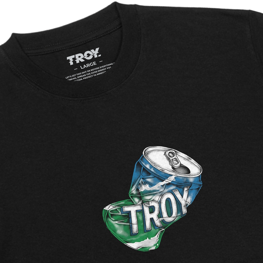 Troy Company Tshirt Black Rickety Can - Kaos Pria Lengan Pendek Hitam MTD 3531