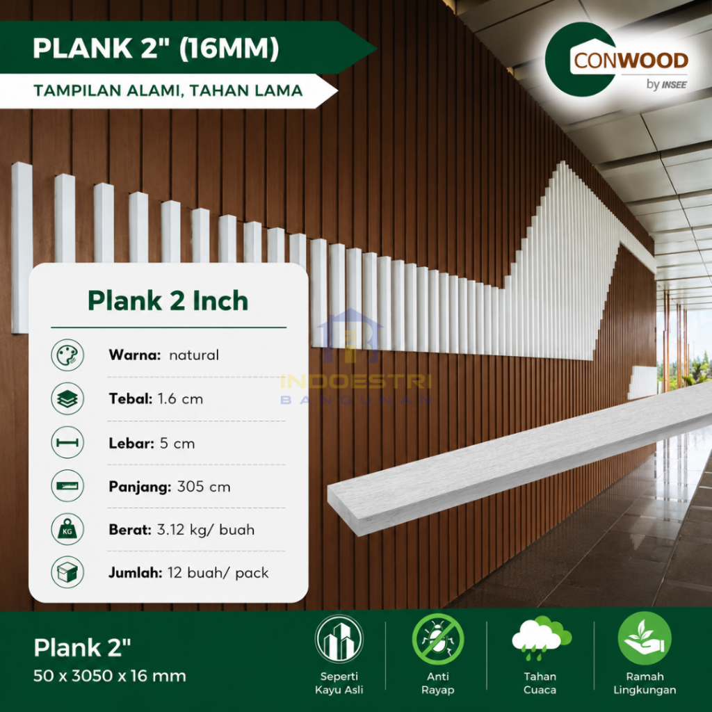 Conwood Plank 2" 16mm / Conwood Decorative Plank 2" (50 x 3050 x 16mm