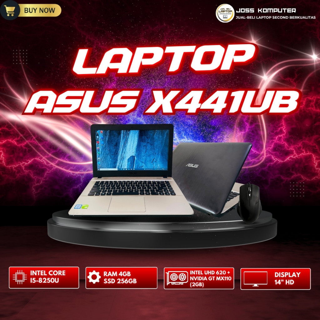 2ND Murah ASUS X441UB - INTEL CORE I5-8250U / Ram 4GB/SSD 256GB Termurah Second