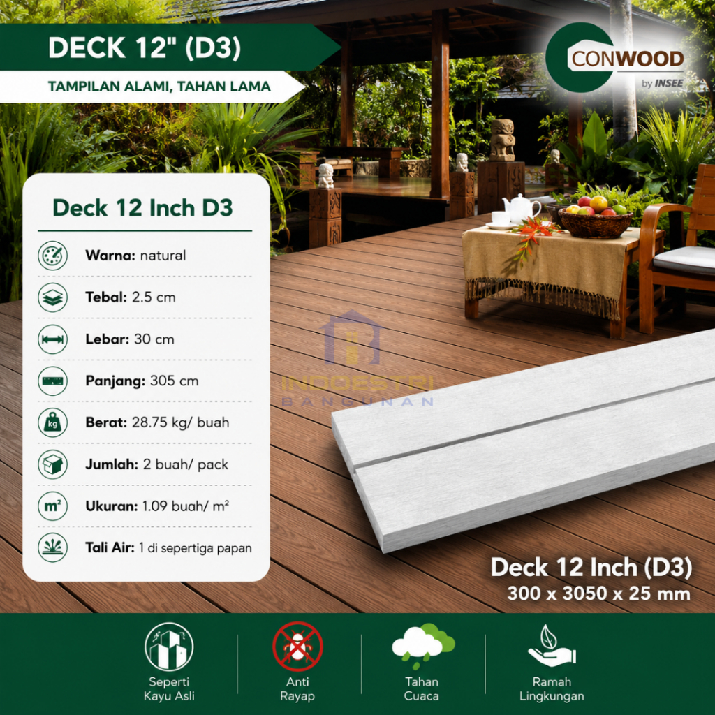 Conwood Deck 12" D3 / Conwood Decorative Deck 12" (300 x 3050 x 25 mm)