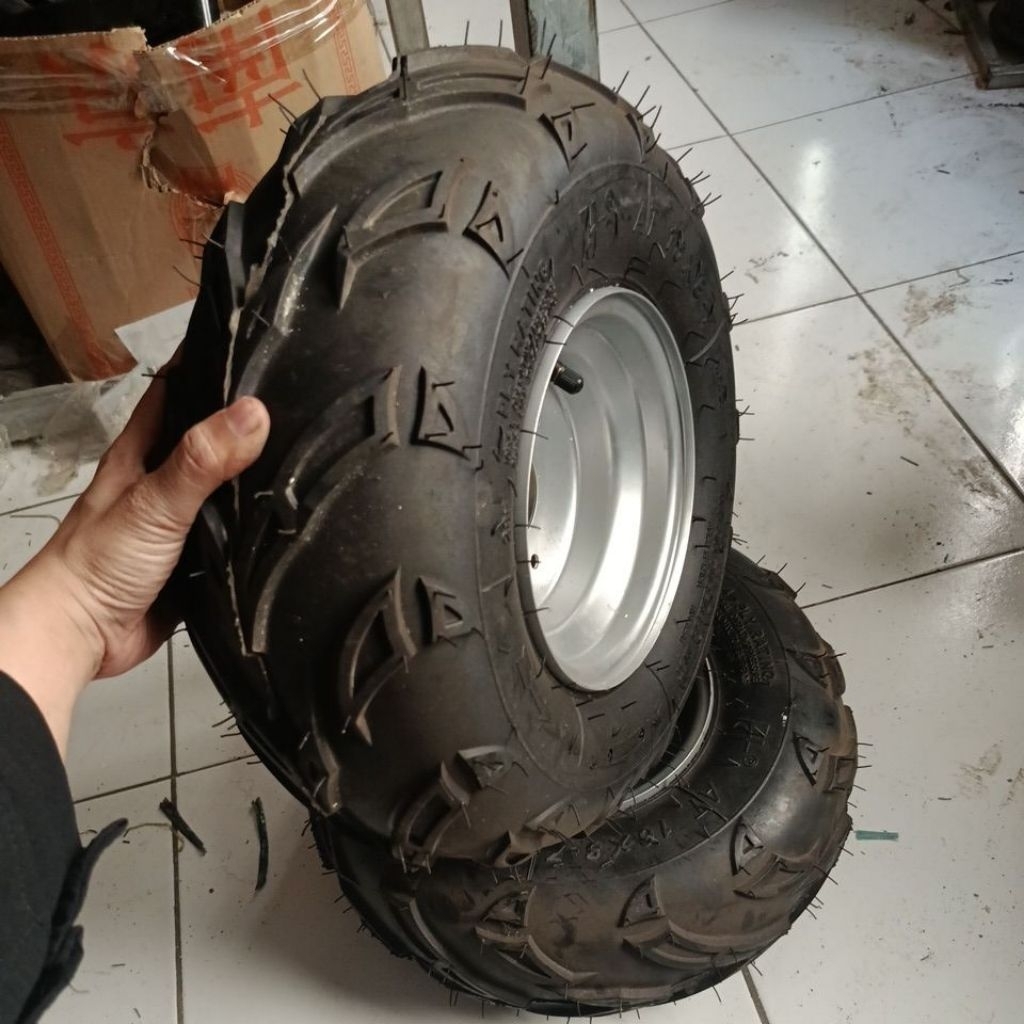 2 pcs ban + velg atv ring 7 ukuran 16x8-7