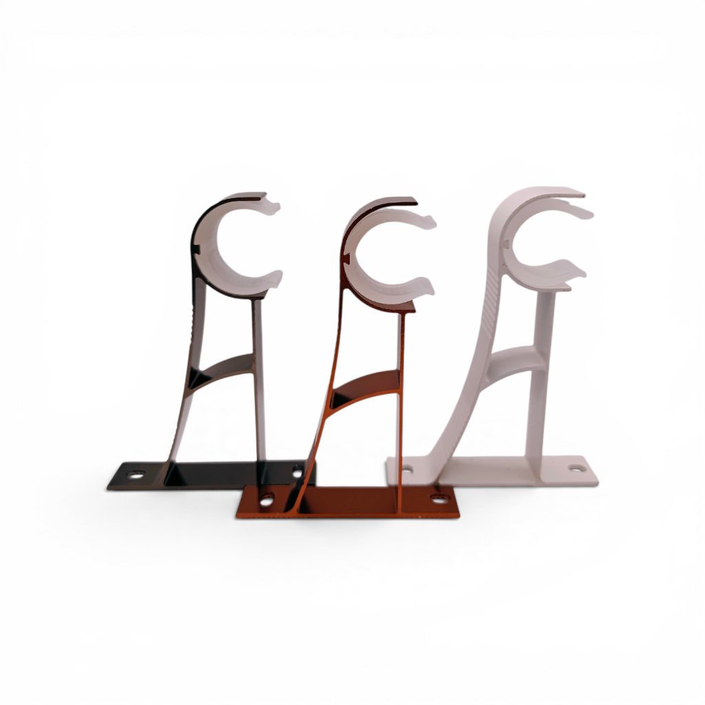 1 pcs Bracket Gorden Super TEBAL Dudukan Rel Gorden Premium Bracket Tiang Gorden Kuat dan Tebal 1mm 