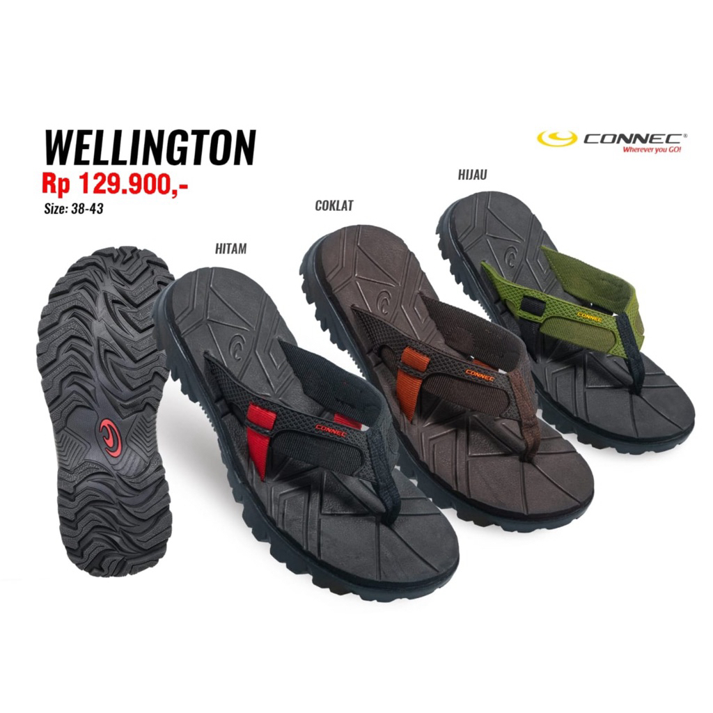 Sandal Jepit Connec Pria Model Wellington Sendal Jepit Connec For Men