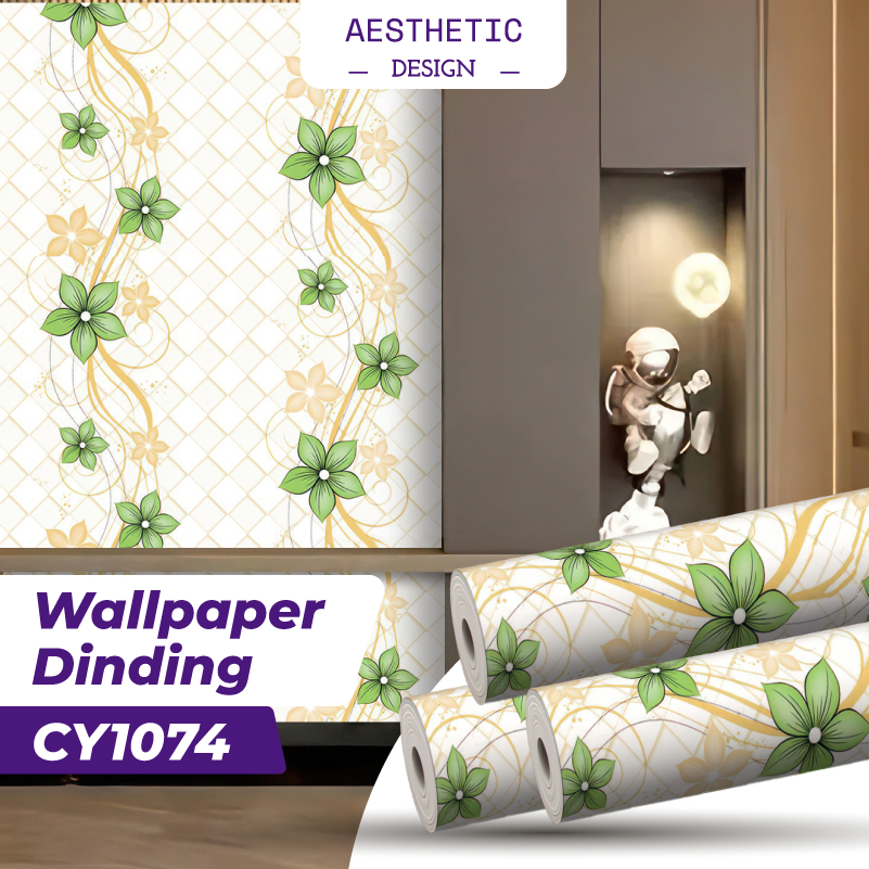 Walpaper Stiker Dinding Motif Nature Bunga Rambat Size 45Cmx8M Stiker Dinding Aesthetic