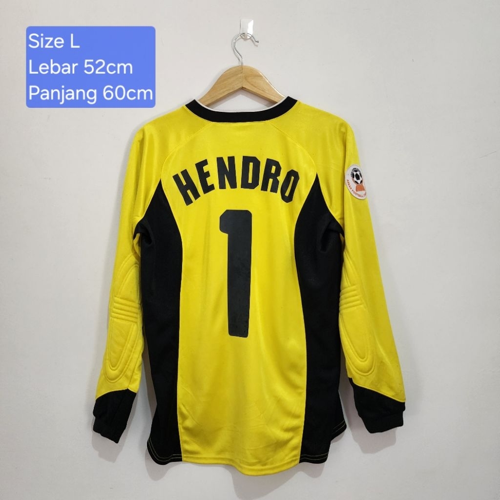 [USED TEMPLATE] Original Nike Jersey Timnas Indonesia GK Home 2007 Nomor Punggung 1 Hendro Kartiko