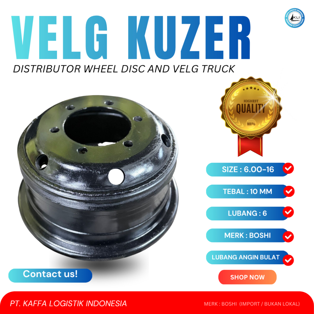 VELG UD KUZER RING 16 TEBAL 12MM LUBANG ANGIN BULAT/MERCY