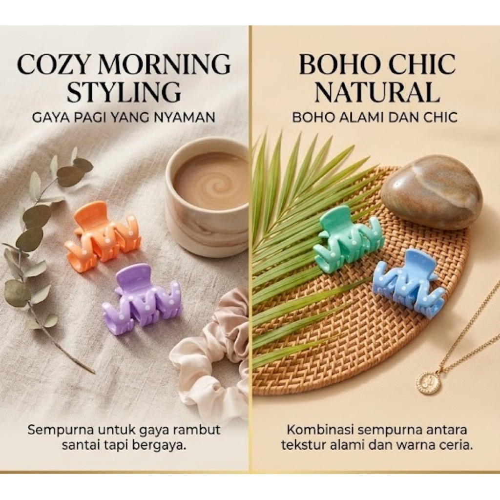 Jepit mini 3m 2cm isi 2 jepit rambut anak mini Ring Hijab