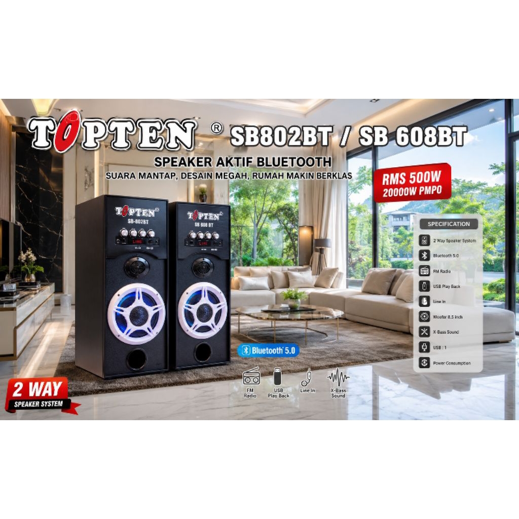 speaker Bluetooth Topten SB-802BT