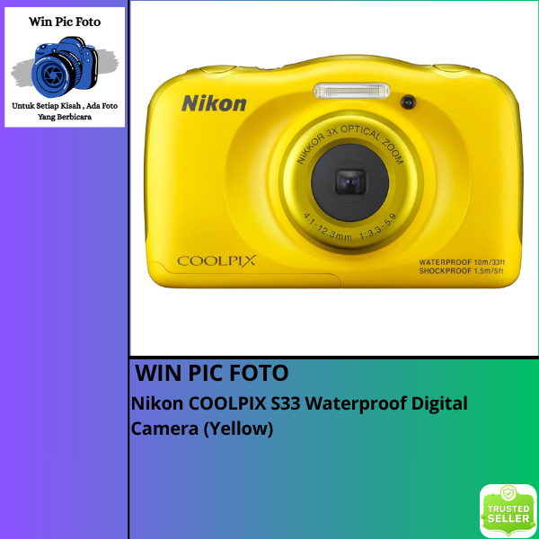 Nikon COOLPIX S33 Waterproof Digital Camera (Yellow) / coolpix s33