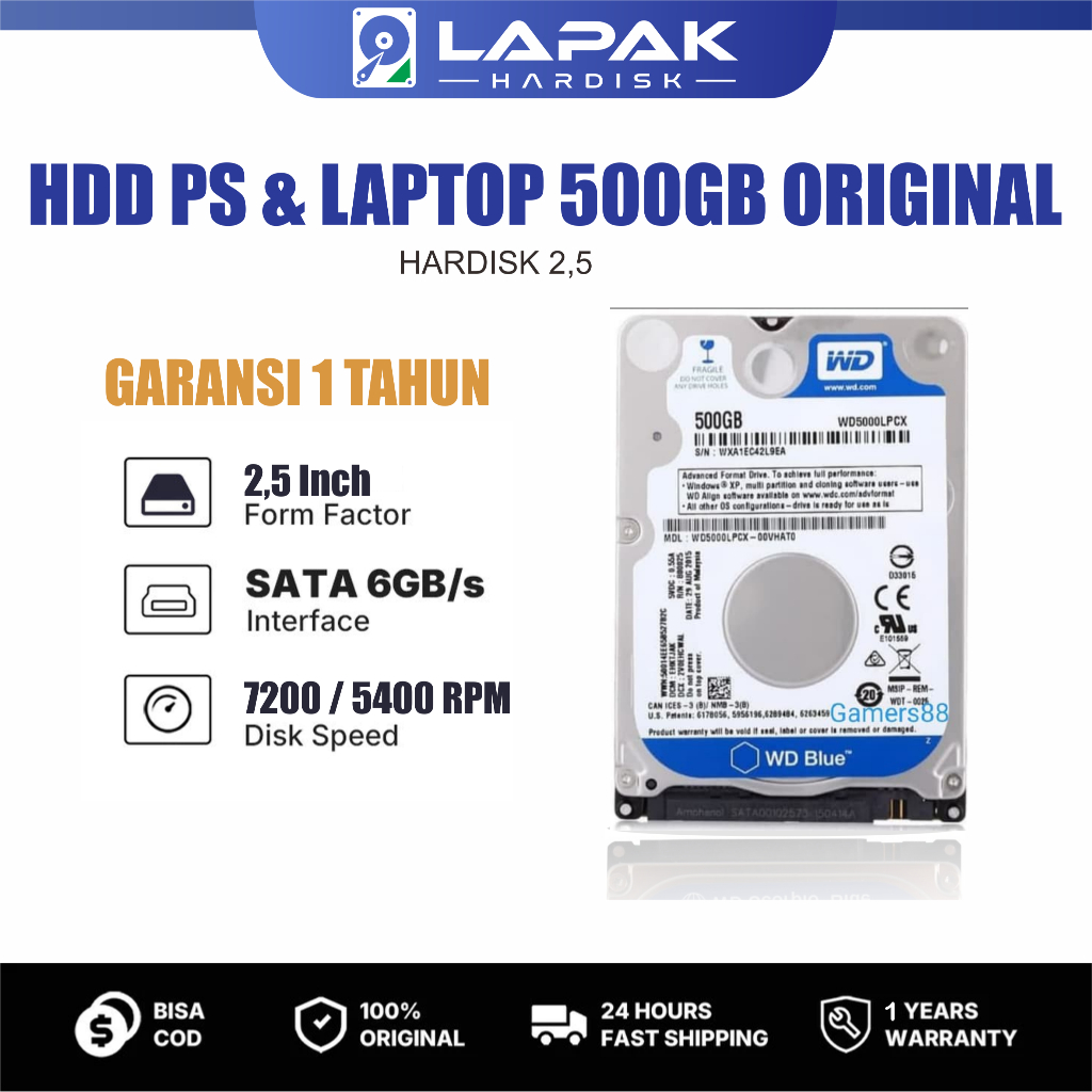 hdd 500gb laptop  / HDD PS3 / HDD PS 4 ORGINAL BERGARANSI