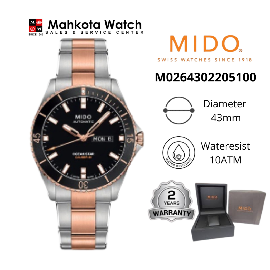 JAM TANGAN PRIA MIDO M0264302205100 AUTOMATIC ORIGINAL