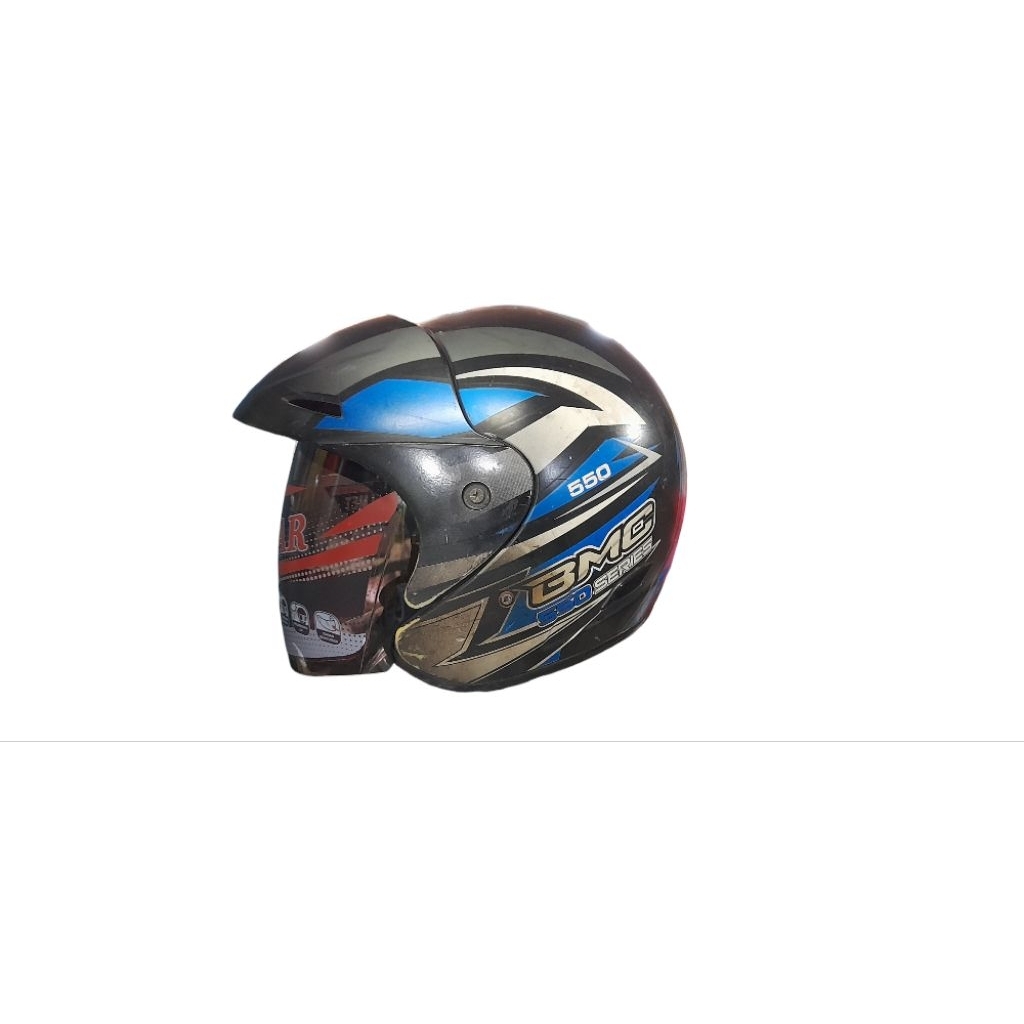 kaca helm bmc half face lama