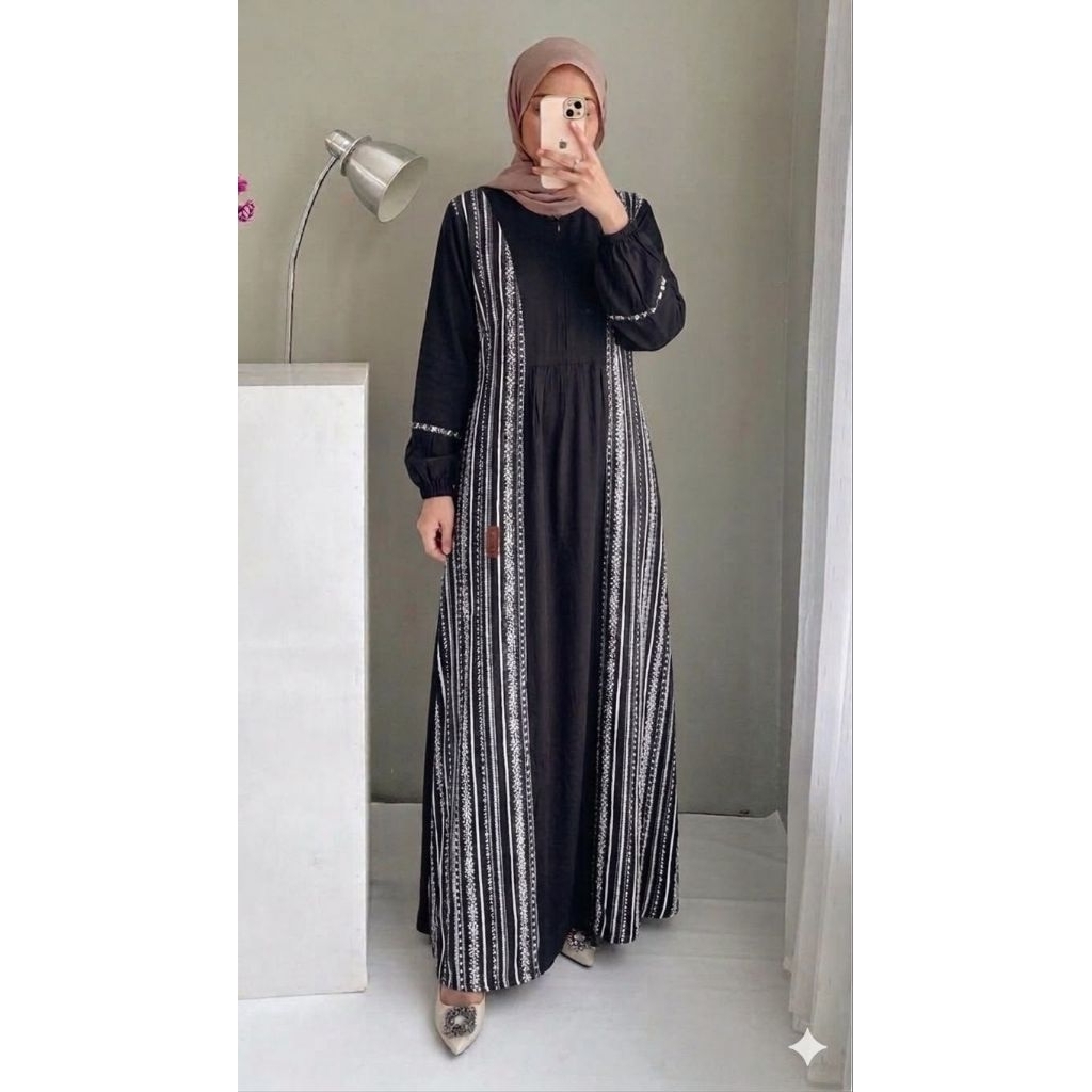 Gamis Mewah 100 Ribuan Bahan Rayon Twill Adem Bisa Untuk Seragam