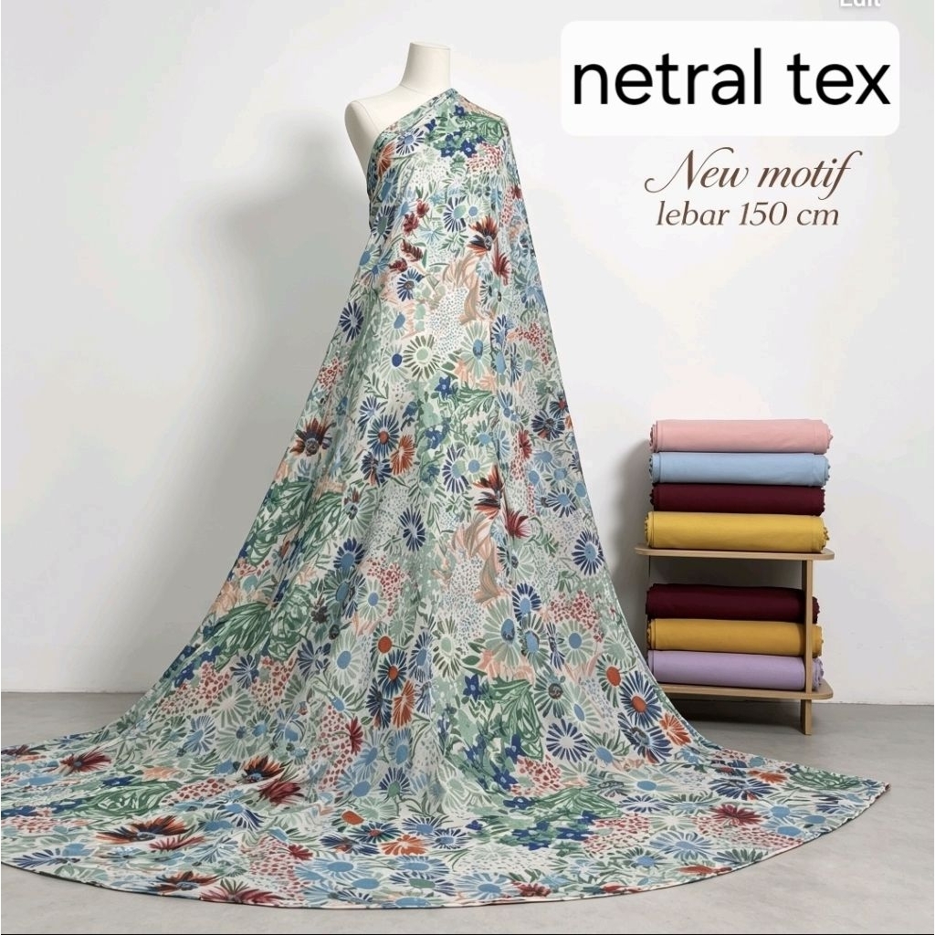kain sifon motif-kain sifon motif bunga premium-kain chiffon motif bunga premium