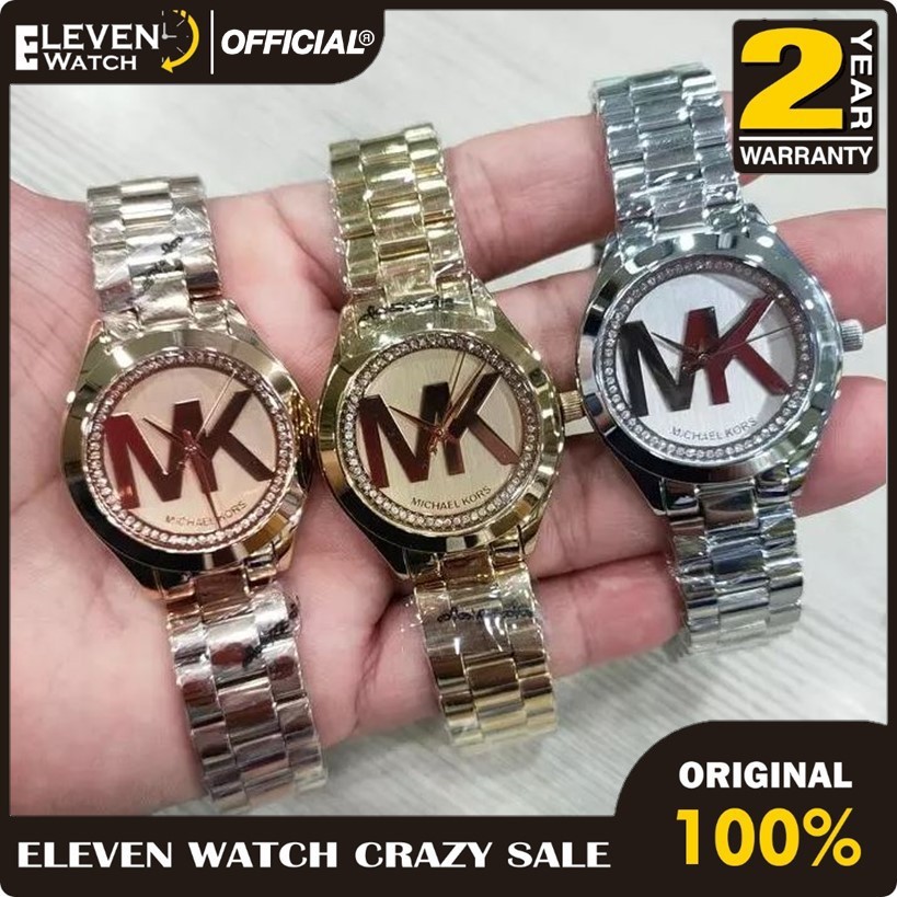 [Promo] Jam Tangan Wanita M.K Mini Slim MK-3549 MK-3477 MK-3548 Stainless Steel Strap Garansi 2 Tahu