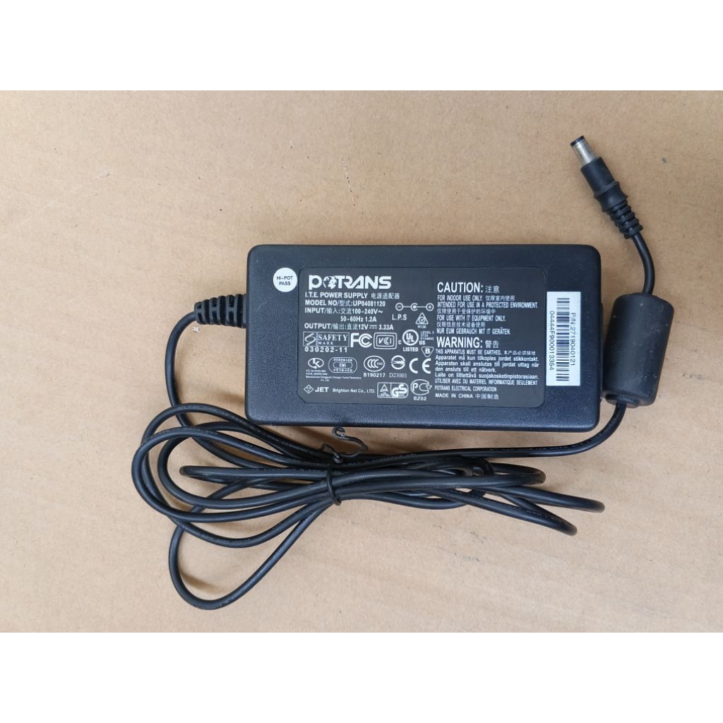 adaptor POTRANS original 12V.  3,33A Jack umum