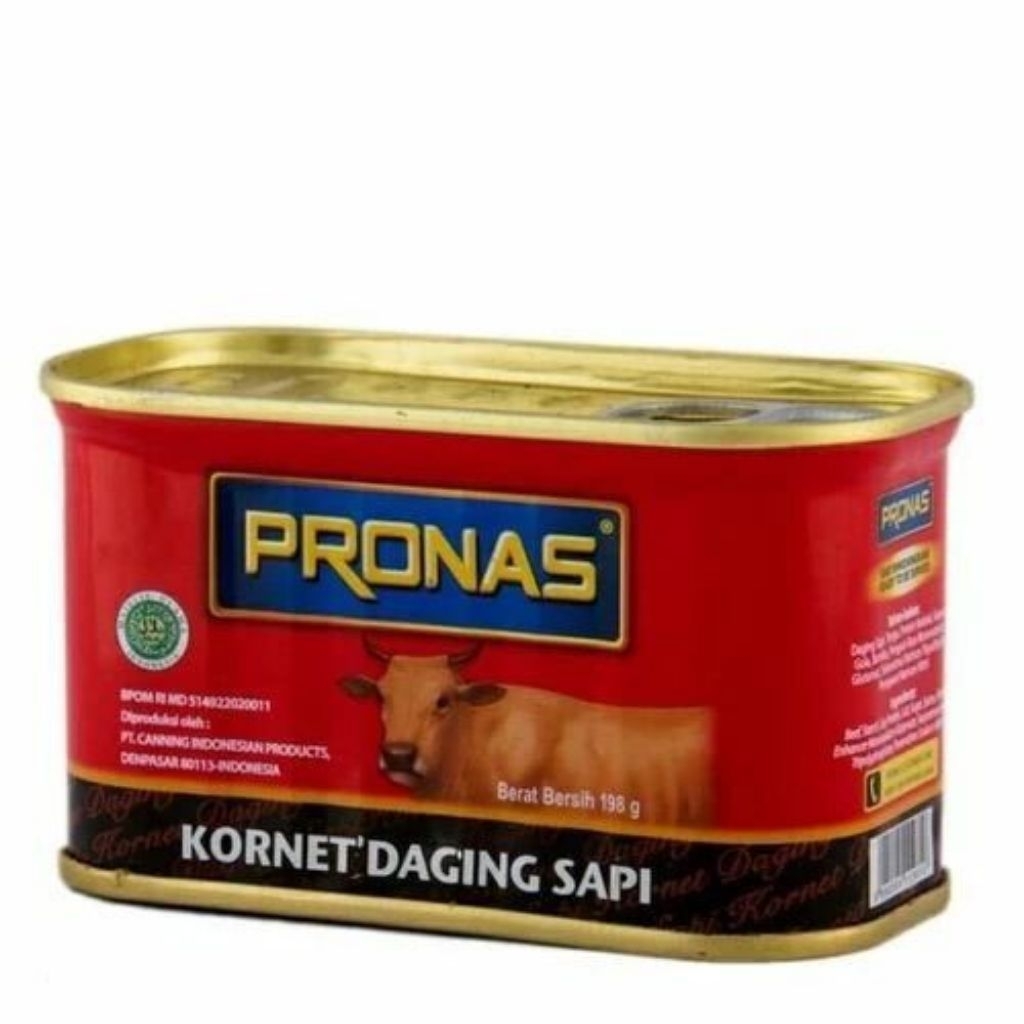 Pronas Corned Beef halal, berat 198g