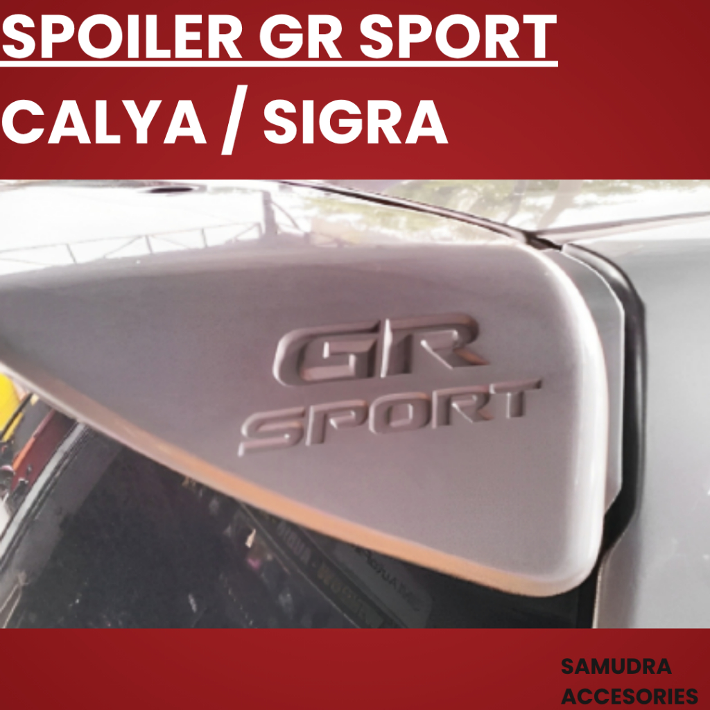 Spoiler Belakang Toyota Calya Daihatsu Sigra Mugen GR Sport Luxury TRD ABS + Lampu Rem LED 2016 2017
