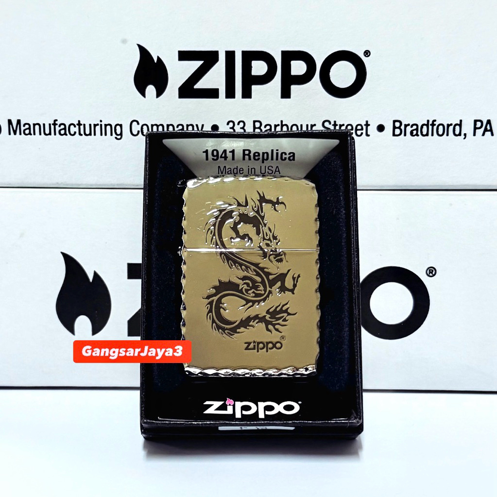 korek zippo original USA 1941 Replika ZA1-18B silver Plate Dragon Korean