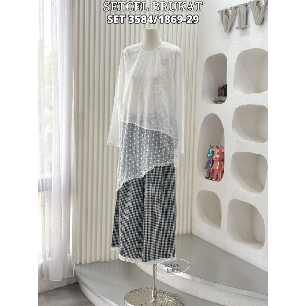 set celana Sinta, setrok blouse vivorie, set rok vivorie, setelan bangkok, set import premium, set b