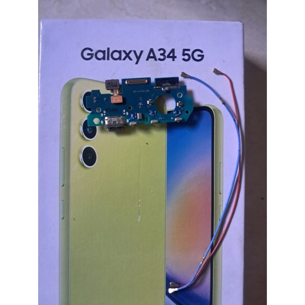 9.9 DISKON PARAHH  Papan Charger  Samsung A34 5G + Sensor sidik jari + Kabel Penguat Sinyal Copotan 