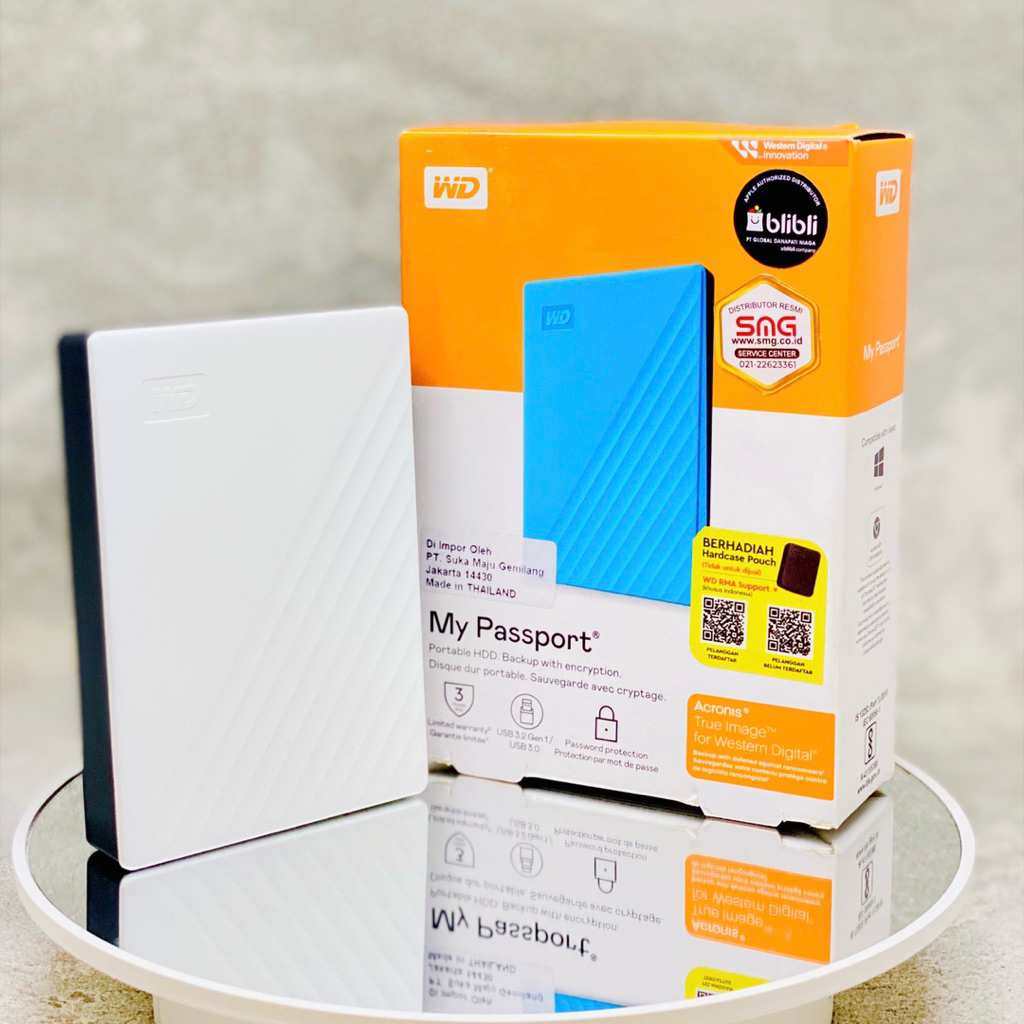 HDD EKSTERNAL 5TB WD MY PASSPORT RESMI USB 3.2 WESTERN DIGITAL SEKEN SECOND